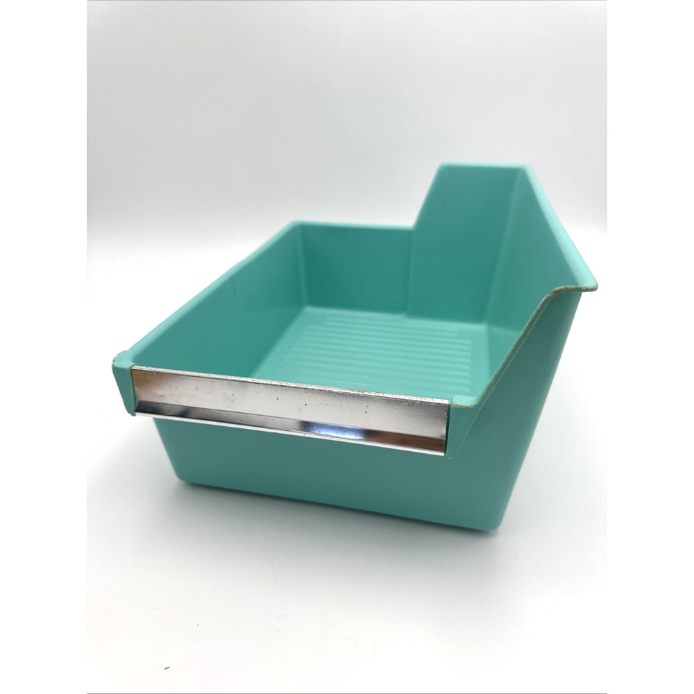 Vintage 1960's Light Aqua Blue Plastic Refrigerator Ice Tray RARE